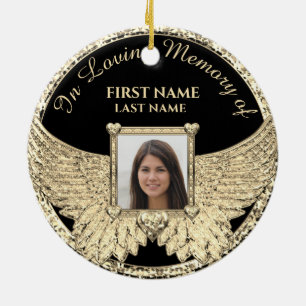Cerâmica Ornamento Cerâmico de Anjo de Foto Personalizado