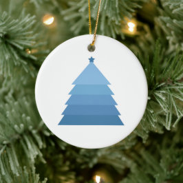 Cerâmica Ornamento cerâmico de árvore de Natal azul