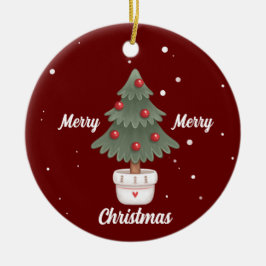 Cerâmica Ornamento cerâmico de Árvore de Natal Bonita