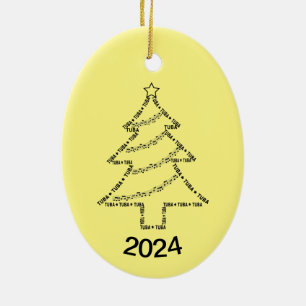 Cerâmica Ornamento Cerâmico de Árvore de Natal Tuba