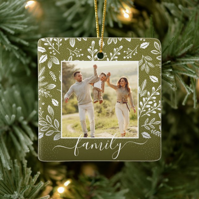 Cerâmica Ornamento cerâmico de botânicos de Natal (Árvore)