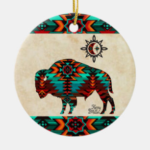 Cerâmica Ornamento Cerâmico de Buffalo Sudoeste