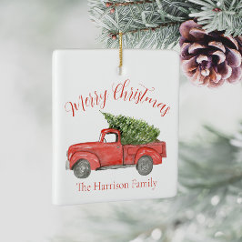 Cerâmica Ornamento Cerâmico de Caminhões de Fazenda Vermelh