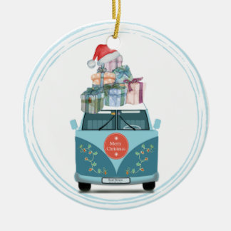 Cerâmica Ornamento cerâmico de Campervan Christmas