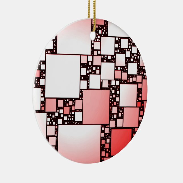 Cerâmica Ornamento cerâmico de dança ao quadrado vermelho e (Direito )