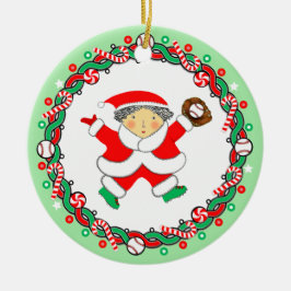 Cerâmica Ornamento Cerâmico de Feriado de Baseball