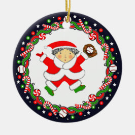 Cerâmica Ornamento Cerâmico de Feriado de Baseball