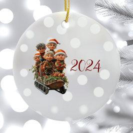 Cerâmica Ornamento Cerâmico de Festas de Neve Natal