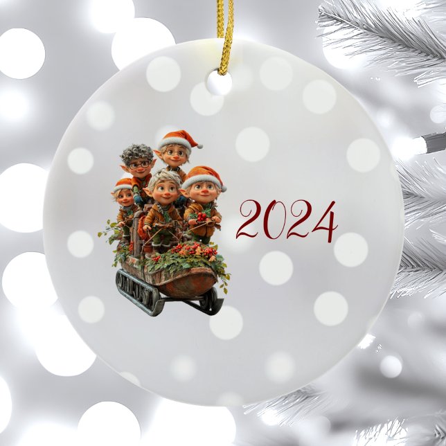 Cerâmica Ornamento Cerâmico de Festas de Neve Natal (Criador carregado)