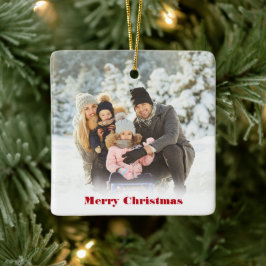 Cerâmica Ornamento Cerâmico de Foto de Natal Personalizado
