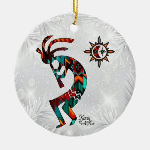 Cerâmica Ornamento Cerâmico de Kokopelli no Sudoeste