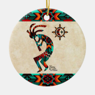 Cerâmica Ornamento Cerâmico de Kokopelli no Sudoeste