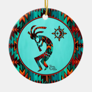 Cerâmica Ornamento Cerâmico de Kokopelli no Sudoeste