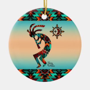 Cerâmica Ornamento Cerâmico de Kokopelli no Sudoeste
