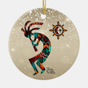 Cerâmica Ornamento Cerâmico de Kokopelli no Sudoeste