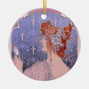 Cerâmica Ornamento cerâmico de mulheres cortadas
