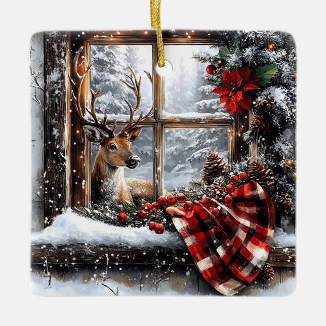 Cerâmica Ornamento Cerâmico de Natal (Frente)