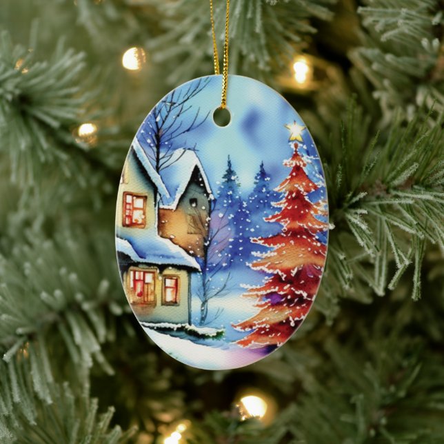 Cerâmica Ornamento Cerâmico de Natal (Árvore)