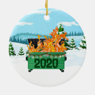 Cerâmica Ornamento cerâmico de Natal de 2020