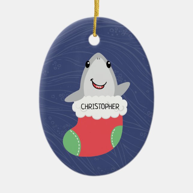 Cerâmica Ornamento cerâmico de Natal de Tubarão-Cinto (Frente)