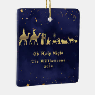 Cerâmica Ornamento cerâmico de Natal Dourado