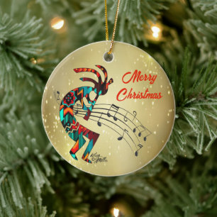 Cerâmica Ornamento Cerâmico de Natal Kokopelli