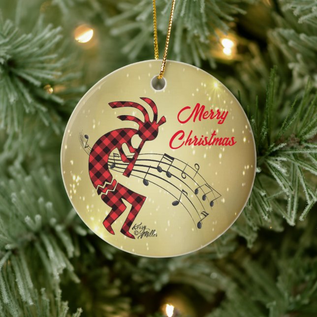 Cerâmica Ornamento Cerâmico de Natal Kokopelli (Árvore)