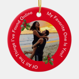 Cerâmica Ornamento cerâmico de Natal Vermelho e Verde para 