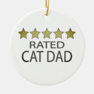 Cerâmica Ornamento cerâmico de Pai de Gato Cinco Estrelas