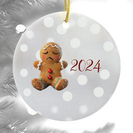 Cerâmica Ornamento cerâmico de pão-de-gengala existencial