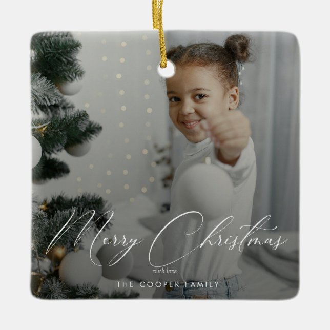 Cerâmica Ornamento Cerâmico de Proteção de Fotos Familiares (Frente)