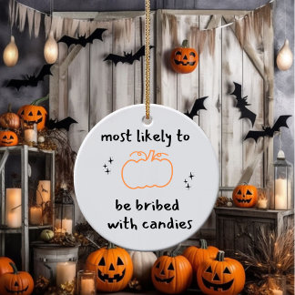 Cerâmica Ornamento cerâmico do Dia de as Bruxas engraçado