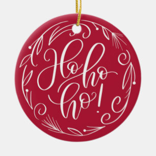 Cerâmica Ornamento cerâmico Festivo de Natal Vermelho