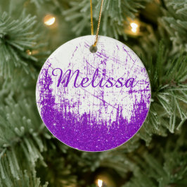 Cerâmica Ornamento cerâmico personalizado de denim e brilho