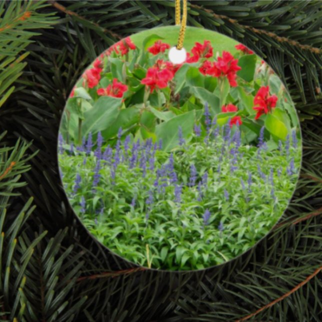 Cerâmica Ornamento cerâmico personalizado de fotografia red (Criador carregado)