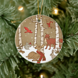 Cerâmica Ornamento cerâmico personalizado de Woodland Chris