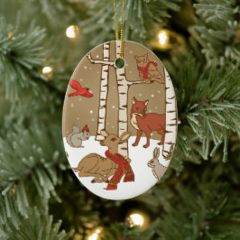 Cerâmica Ornamento cerâmico personalizado de Woodland Chris