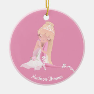 Cerâmica Ornamento cerâmico Pink Personalizado Dancer de Ba