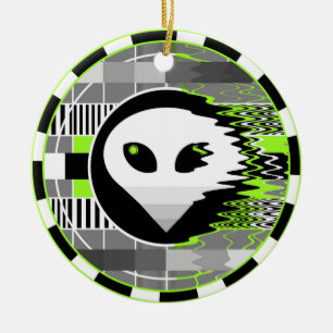 Cerâmica Ornamento cerâmico redondo de TV Alienígena