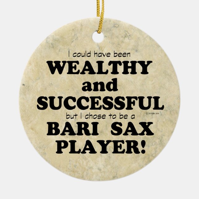 Cerâmica Ornamento cerâmico rico e bem-sucedido de Bari Sax (Frente)