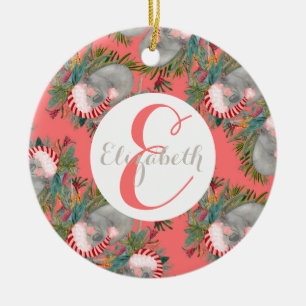 Cerâmica Ornamento Cerâmico Rosa De Natal Da Koala Personal