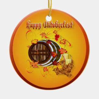 Cerâmica Ornamento Cerveja-Feliz grande de Oktoberfest