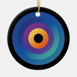 Cerâmica Ornamento Circular de Chama de Peacock