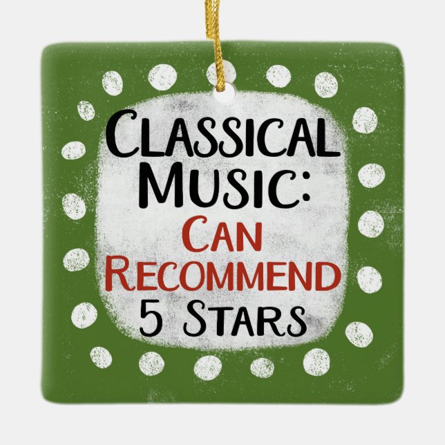 Cerâmica Ornamento Clássico de Revisão 5 Estrelas (Frente)