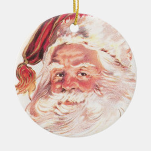 Cerâmica Ornamento clássico do vintage de Papai Noel