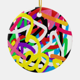 Cerâmica Ornamento Colorido do Grafite de Avryl Fleur