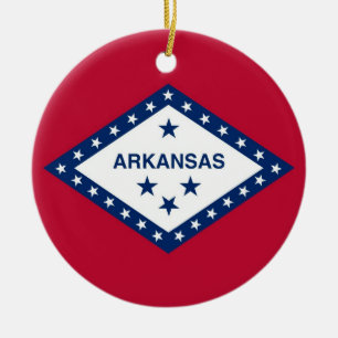Cerâmica Ornamento com a bandeira de Arkansas