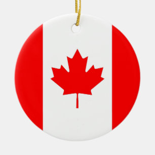 Cerâmica Ornamento com a bandeira de Canadá