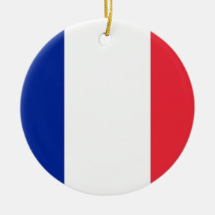 Cerâmica Ornamento com a bandeira de France