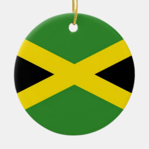 Cerâmica Ornamento com a bandeira de Jamaica